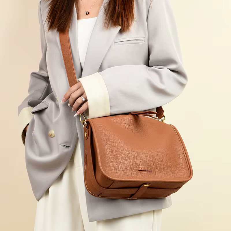 Sac à main de luxe en cuir souple pour femmes, fourre-tout, nouvelle marque, sac à bandoulière en cu