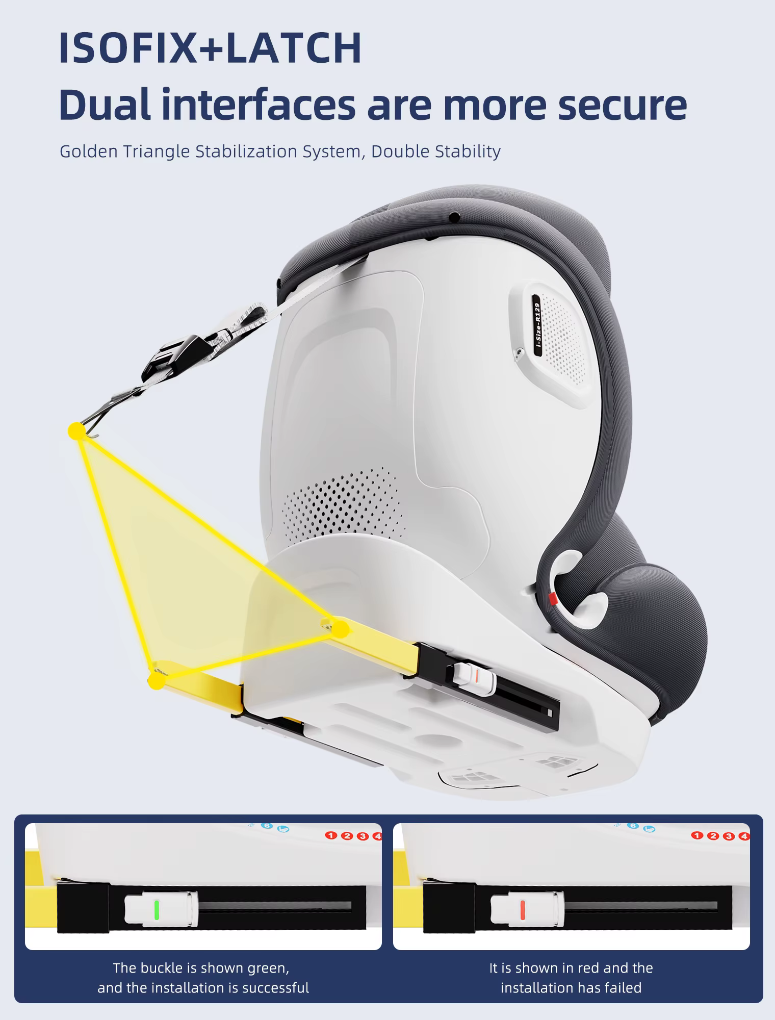 AP01 KL001B Siège auto enfant 360 °   Ceinture rotative 5 points 9-36kg 0 -12 ans Siège de sécurité 