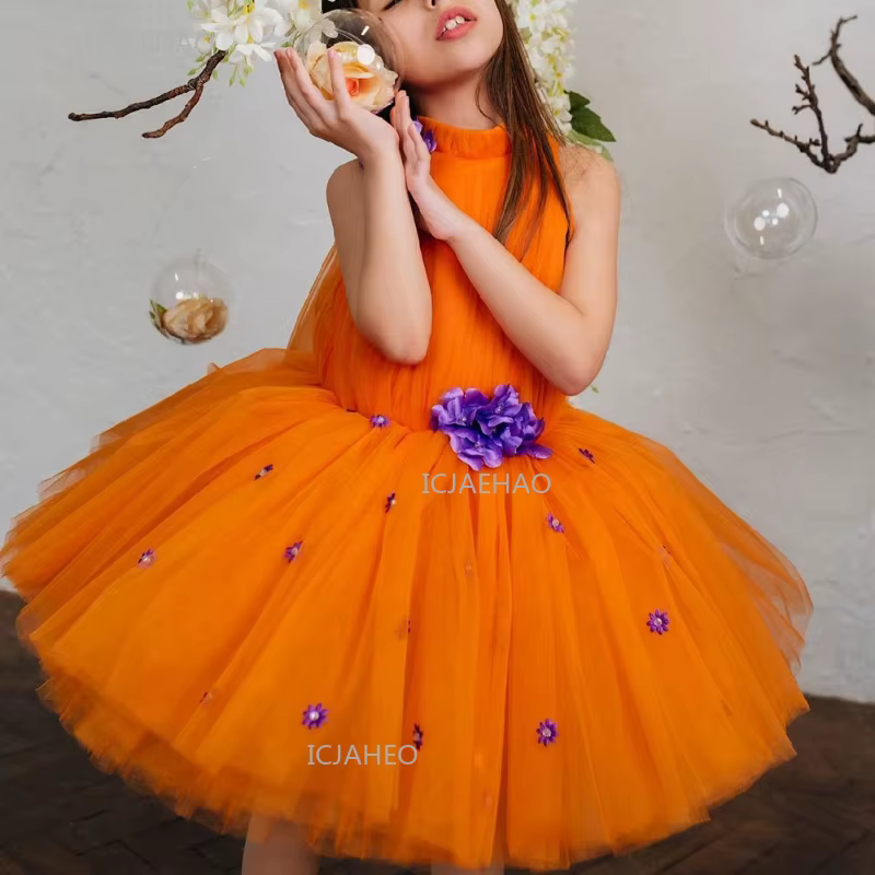 Robes de Soirée pour Filles, Robe de Princesse à Col Halter, Robe de Soirée, Robe de Cérémonie d'Ann