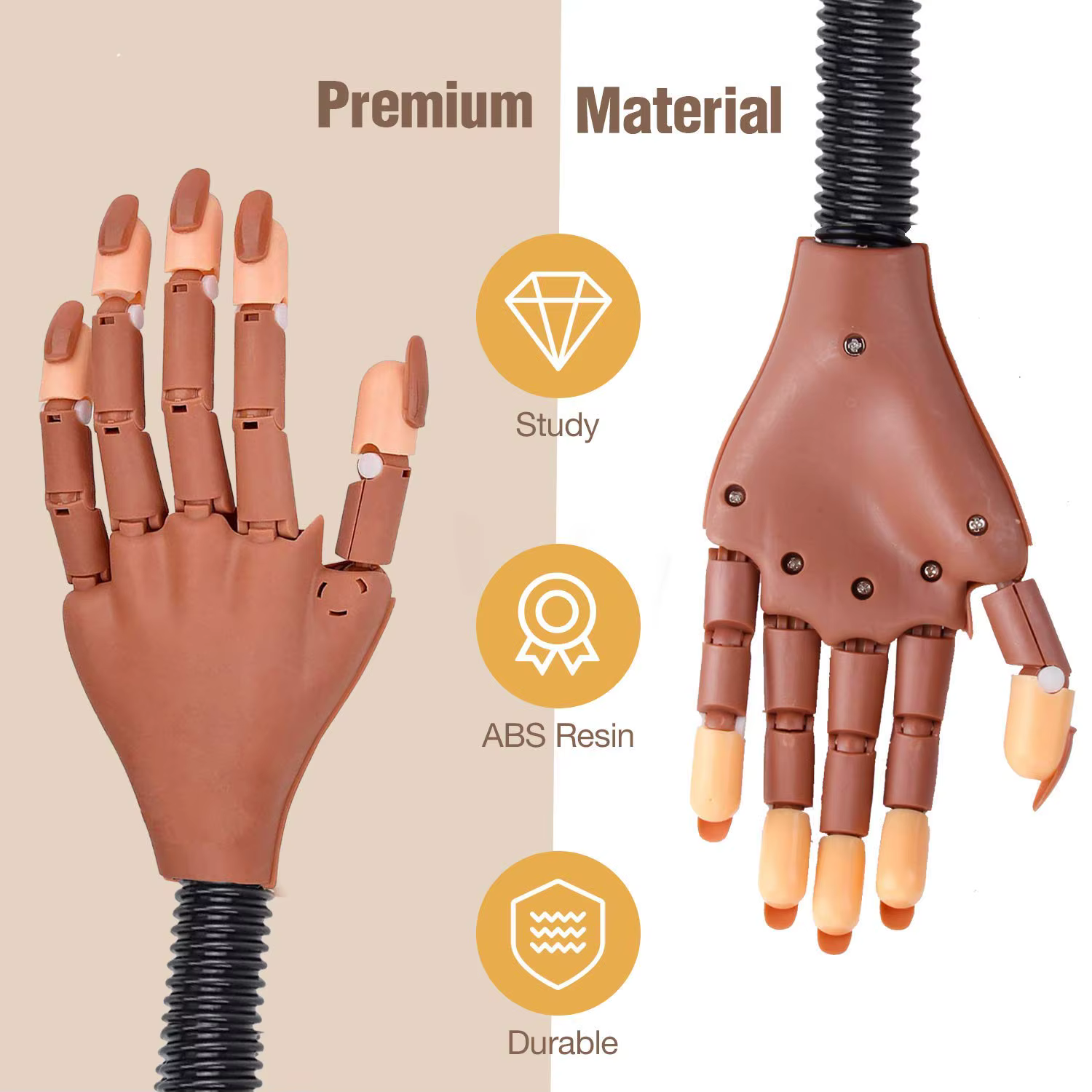 Main d'entraînement pour ongles en acrylique, réglable et Flexible, entraînement des mains, main de 