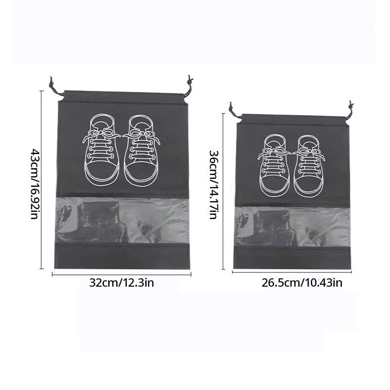 Sac de rangement pour chaussures en tissu non tissé épaissi, grande capacité, étanche à l'humidité, 