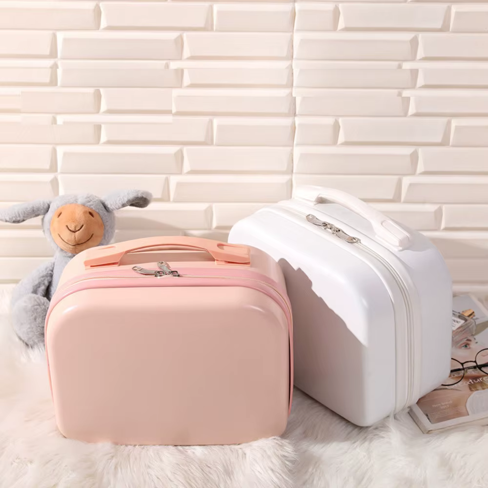 Sac à cosmétiques de 14 pouces, petite valise de voyage pour femmes, bagage à compression, taille: 3