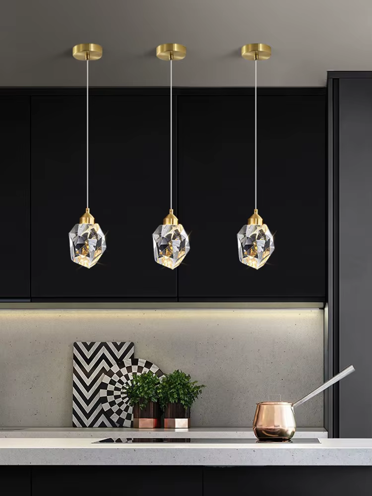 Petit lustre de luxe en cristal K9, moderne et minimaliste, pour Restaurant, Bar, comptoir, chambre 