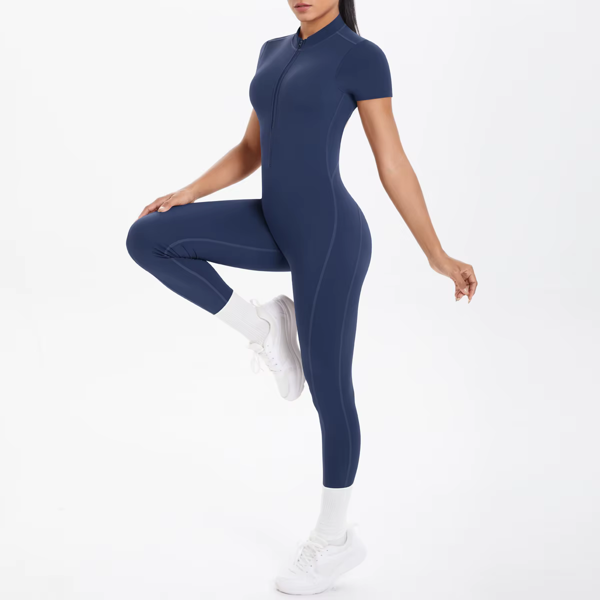 Sexy dos nu moulante Scrunch combinaison soulève les fesses femmes danse Fitness salopette Push Up a