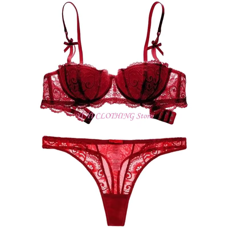 Soutien-gorge Balconette pour femmes, bonnet 1/2, soutien-gorge Push Up rembourré, Lingerie à armatu