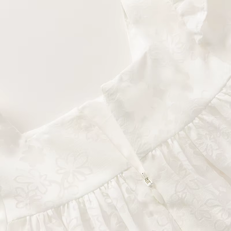 Dave Bella – robe de princesse pour filles, manches bouffantes, breloque en maille blanche, Noble, m