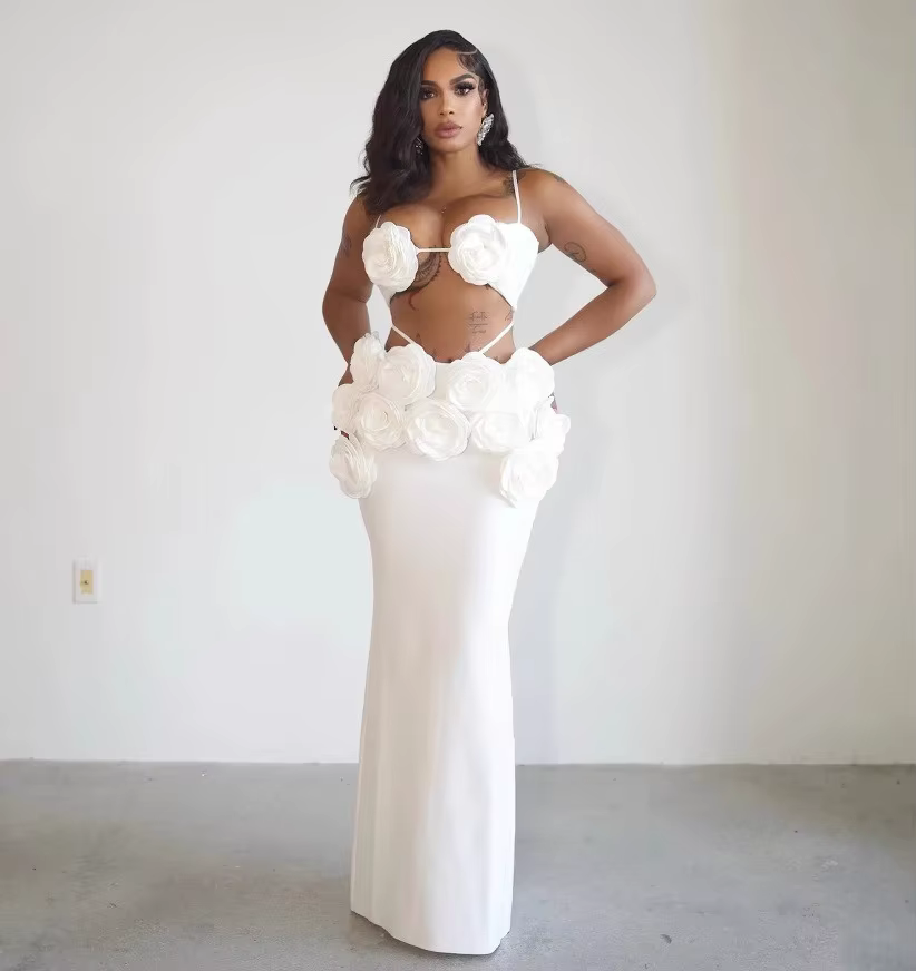 Robe longue à bandes pour femmes, couleur noir et blanc, Sexy, sans manches, col en v, moulante, 2 p