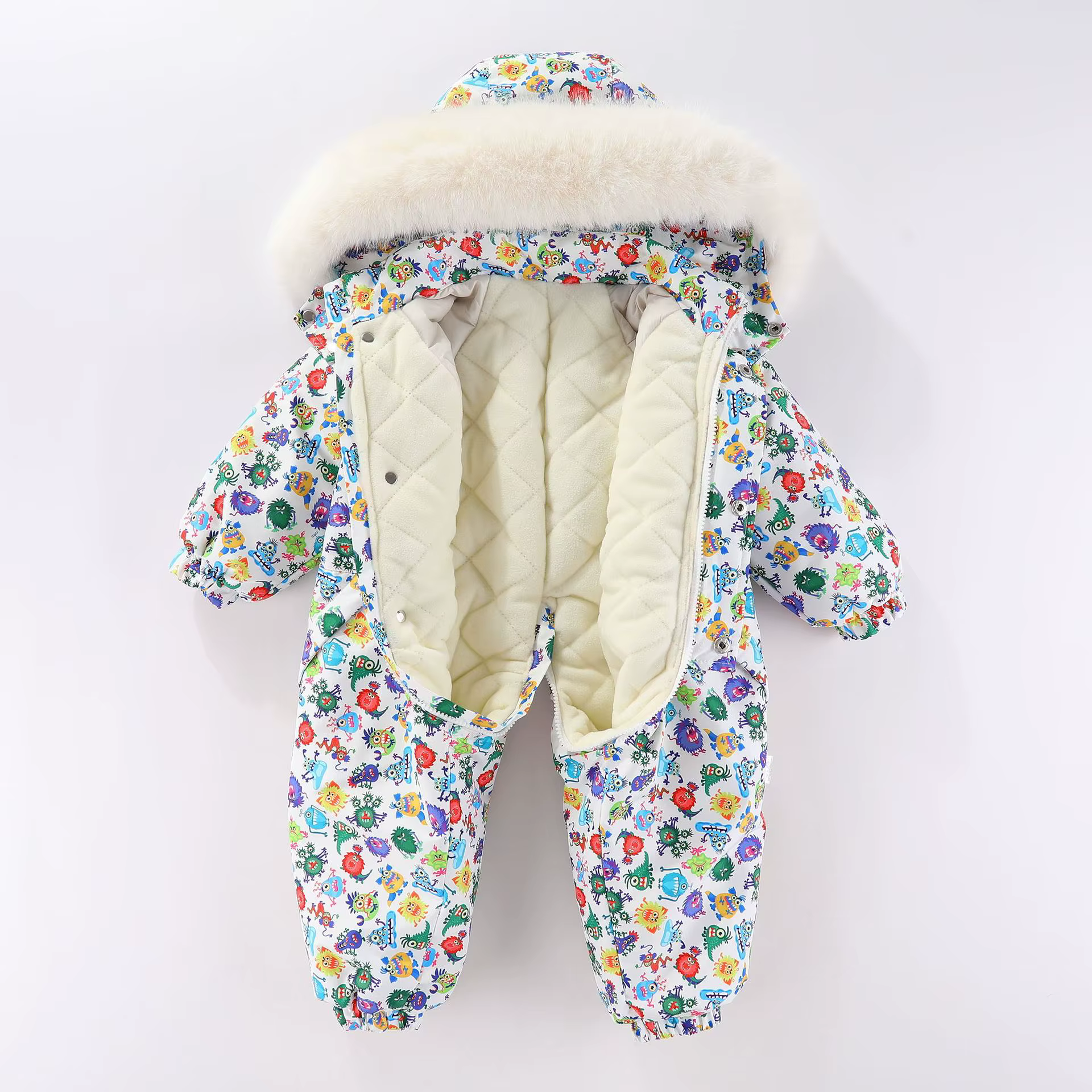 Barboteuse à capuche pour enfants, combinaison de neige légère imprimée Camouflage à 30 degrés, comb