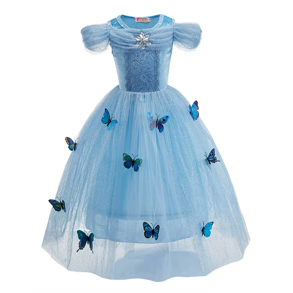 Elsa Anna enfant princesse filles robe Rapunzal enfants Cosplay Halloween robes enfants Costume robe