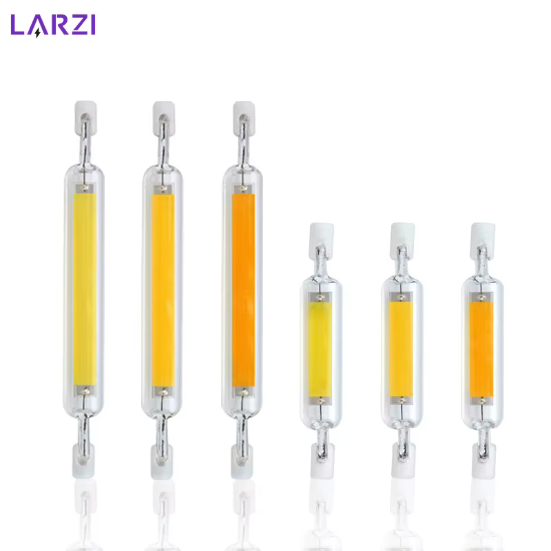 Lampe LED R7s COB avec tube en verre, ampoule en maïs AC 118 V 220V, 78mm 110mm J78 J118, 5W 10W 20W