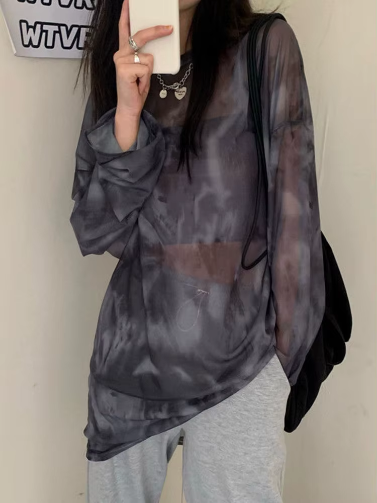 T-shirt à Manches sulfpour Femme, Vêtement Confortable et Chic, Minimaliste, Harajuku, Printemps