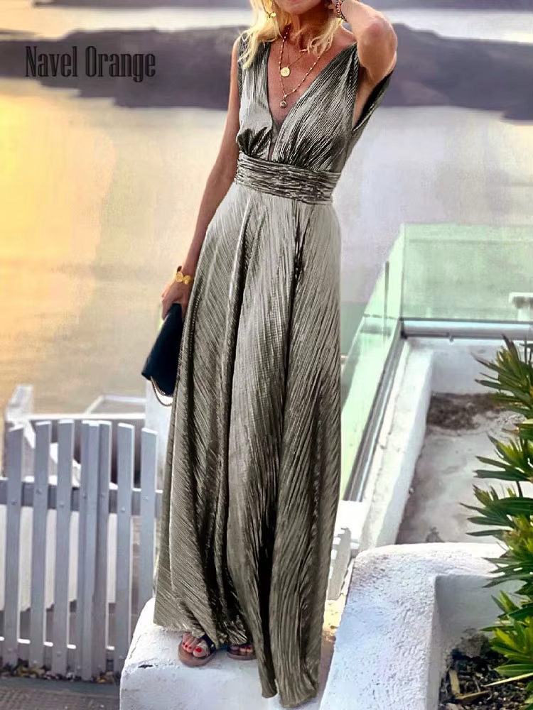 Robe enveloppante évidée pour femme, monochromatique, sans bretelles, robe de soirée maxi pour femme