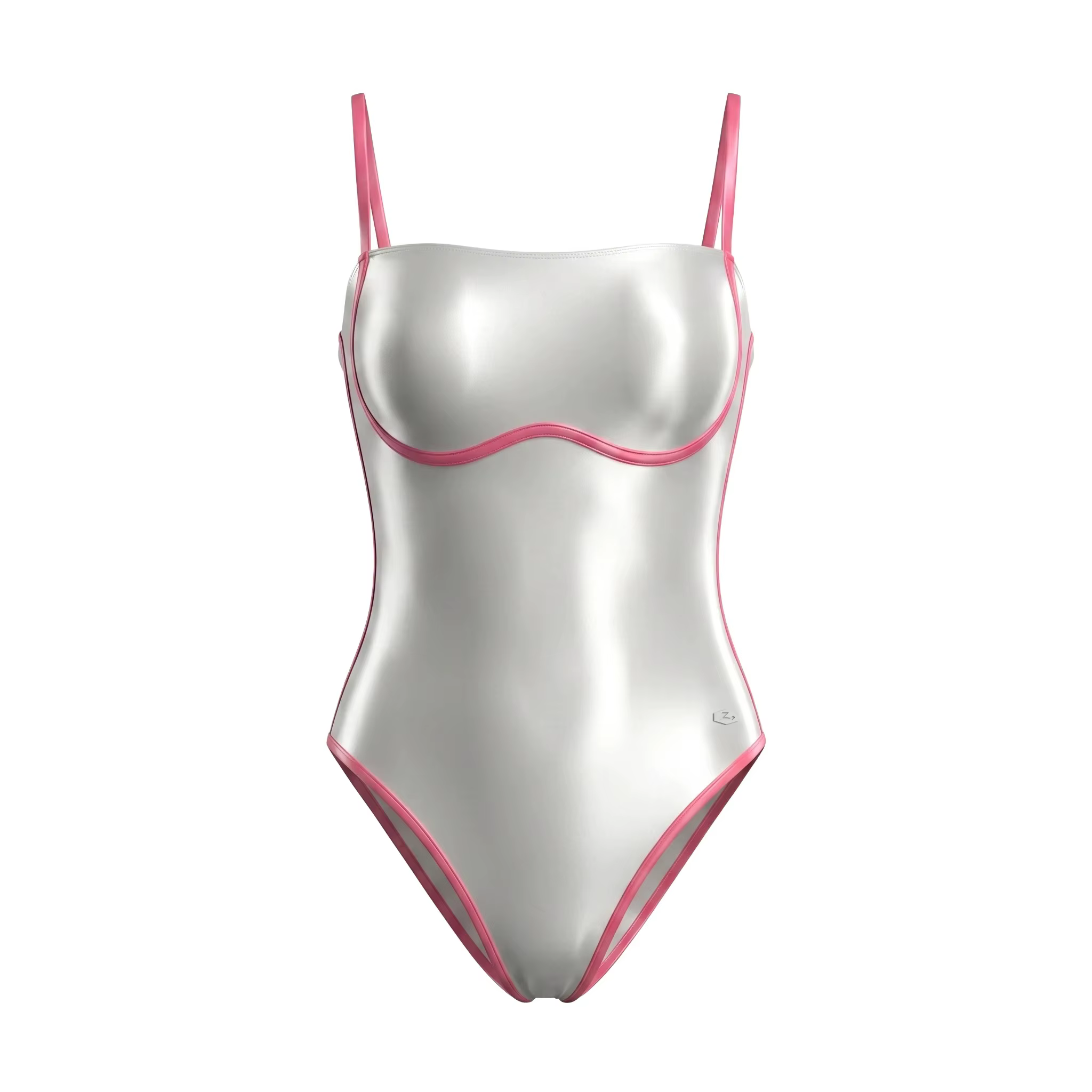 LEOHEX Maillot de bain une pièce brillant pour femme, coupe haute, sans doublure, effet mouillé, idé