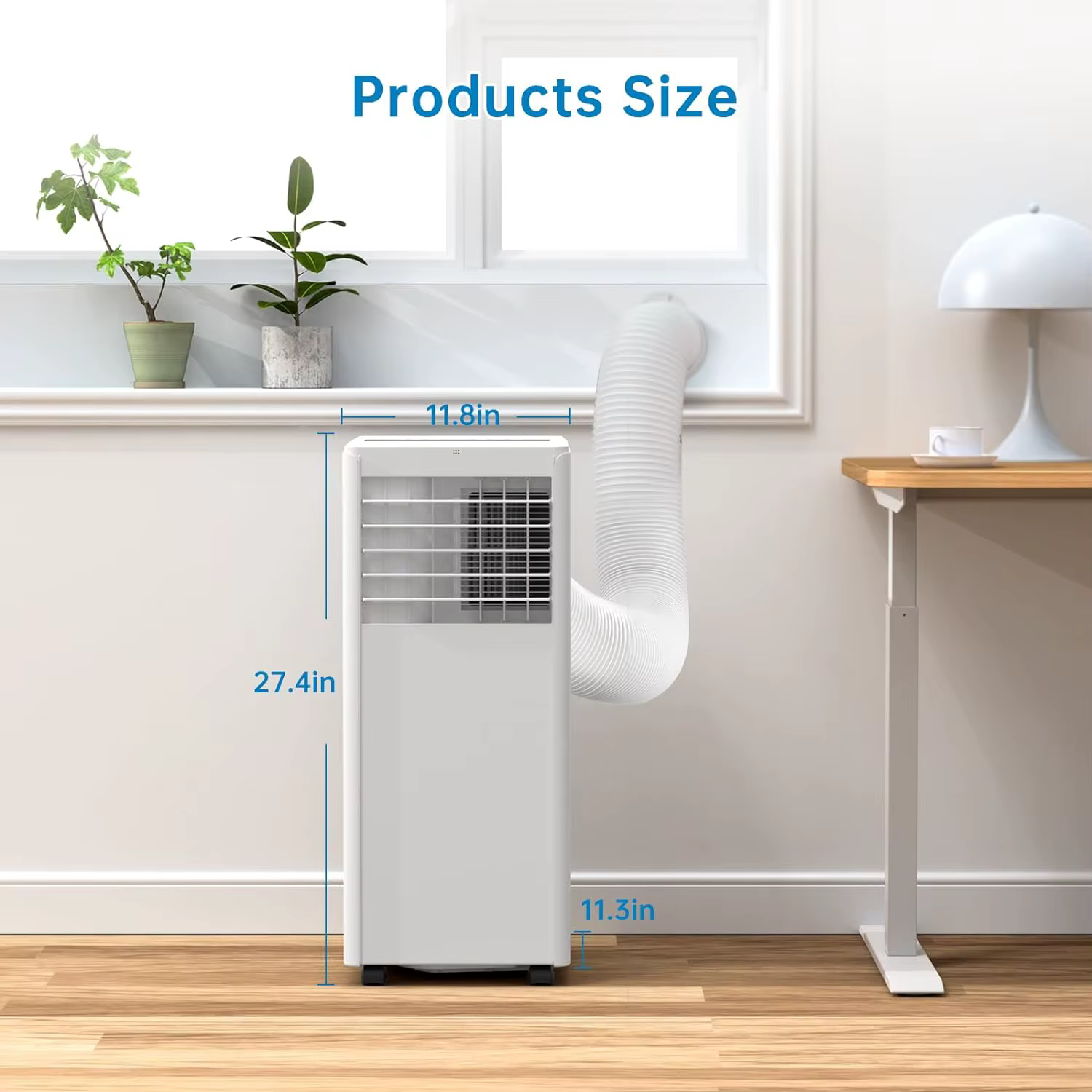 Climatiseurs portables 8000 BTU avec déshumidificateur, ventilateur, télécommande, minuterie 24 heur