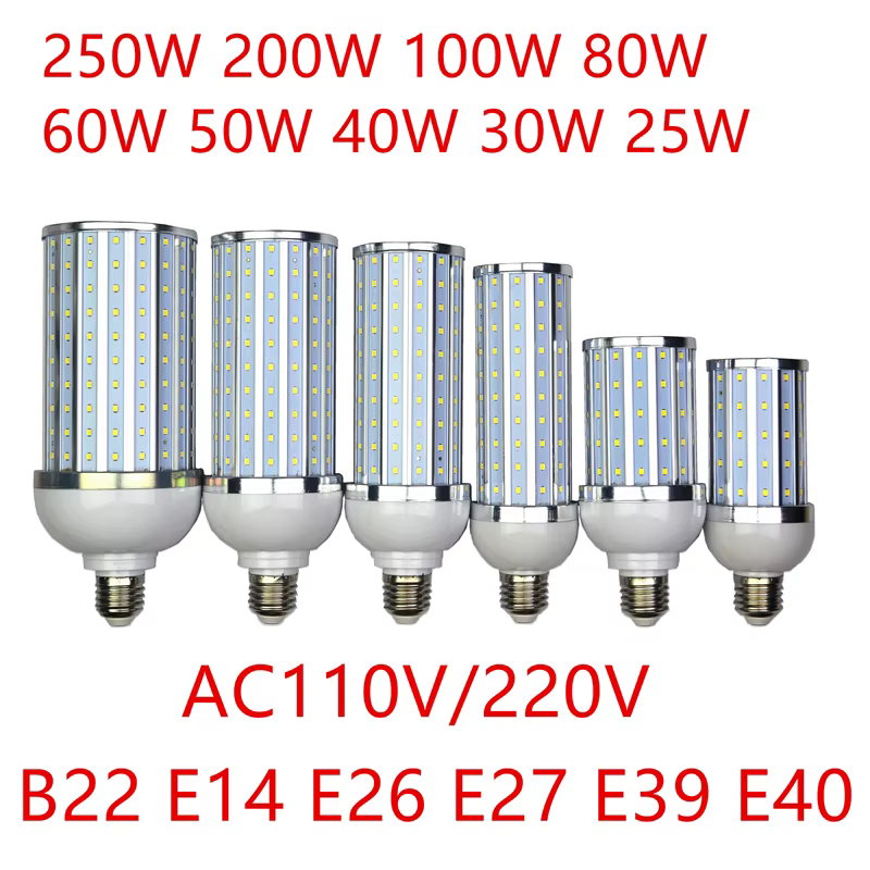 Ampoule de maïs LED pour la décoration de la maison, lampe, lustre, bougie, éclairage, E26, E39, E40