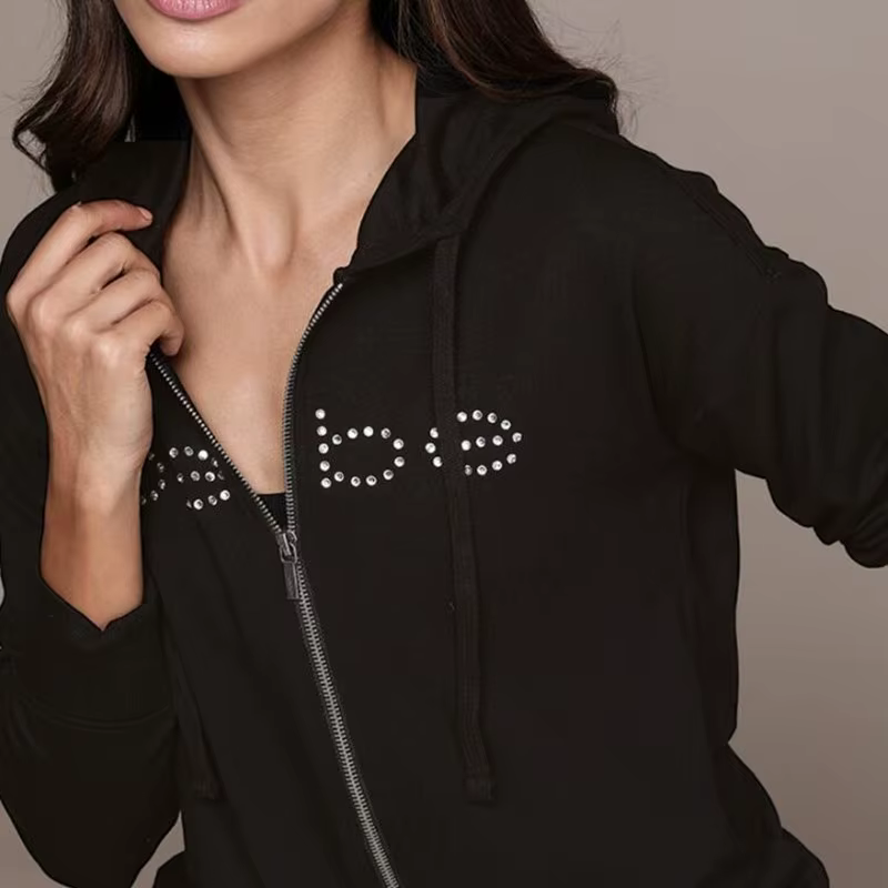 Sweats à capuche zippés gothiques avec biscuits pour femmes, veste à capuche Harajuku, streetwear Bl