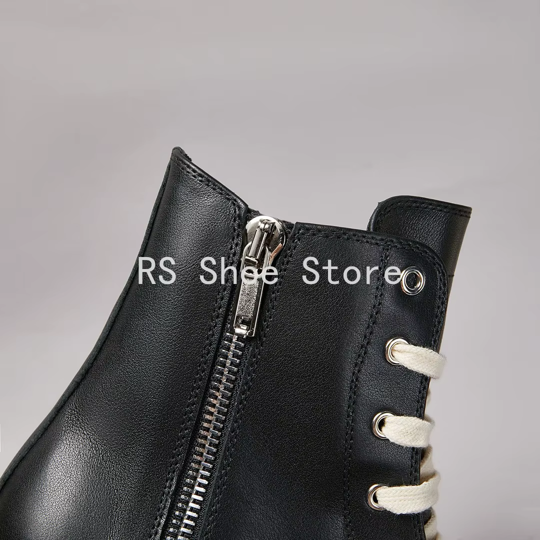Ro Boot – chaussures montantes en cuir noir pour hommes et femmes, baskets classiques de styliste av