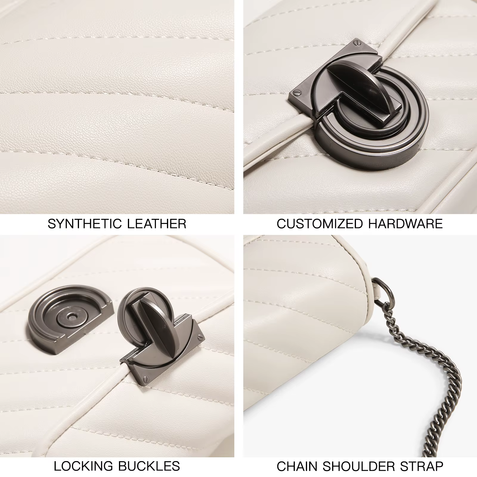 Sac à bandoulière en cuir matelassé ITAMOOD, sac à bandoulière de luxe et élégant pour femme, petit 