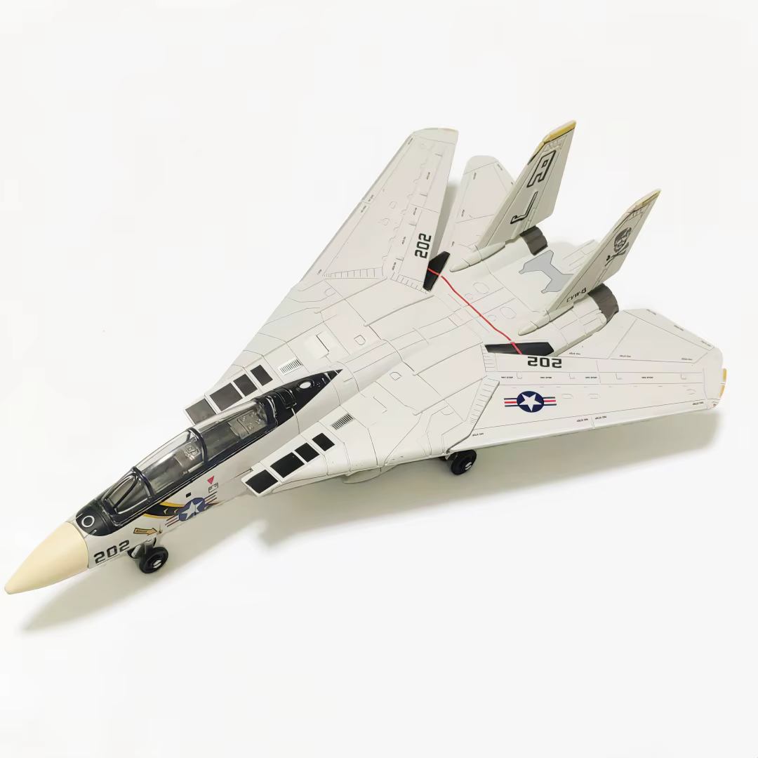 F-14 Fighter, 1:72, modèle d'avion en plastique assemblé (y compris présentoir), présentoir et colle