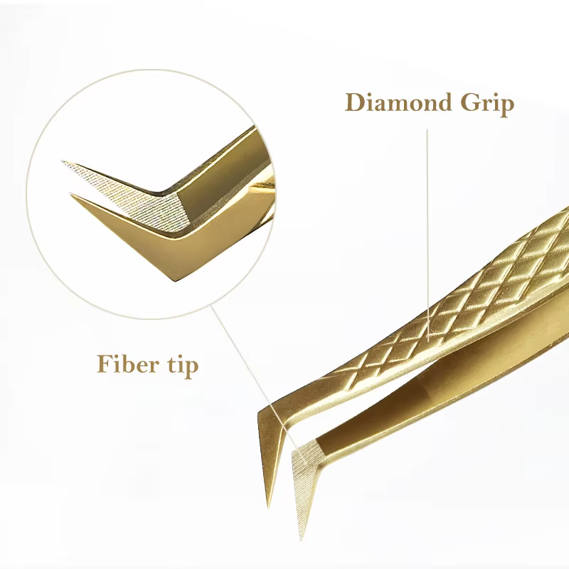 DIYDAY – pincettes antidérapantes pour Extension de cils, pointe en Fiber d'acier inoxydable, outil 
