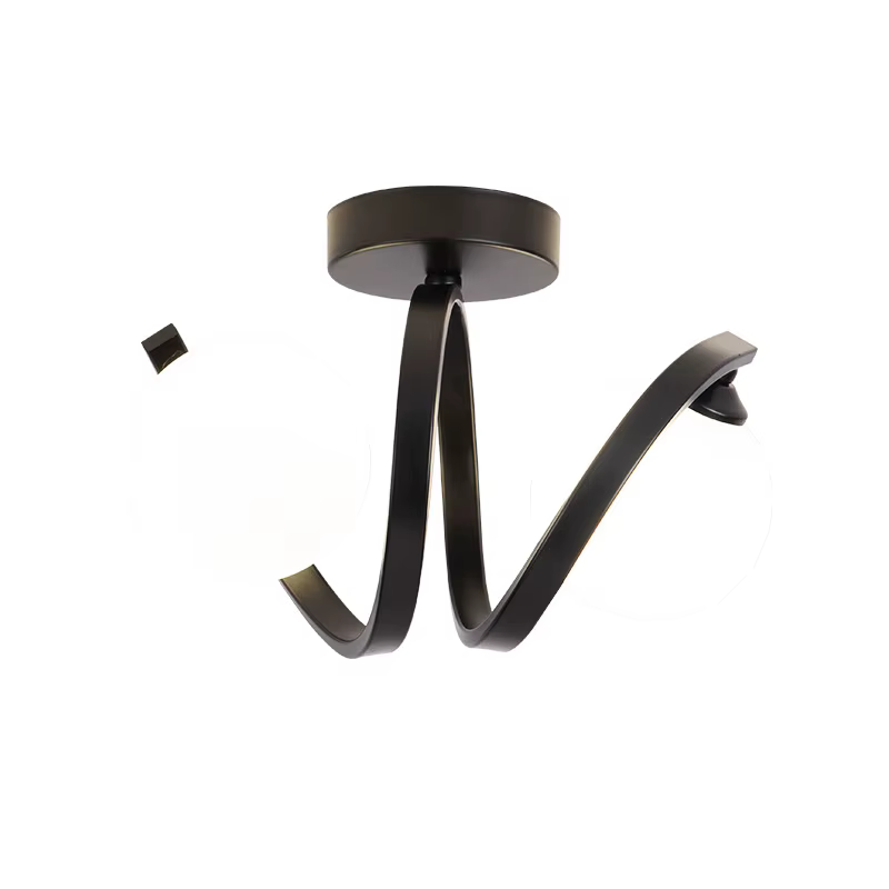 Plafonnier en verre au design minimaliste moderne, disponible en noir et en or, éclairage d'intérieu