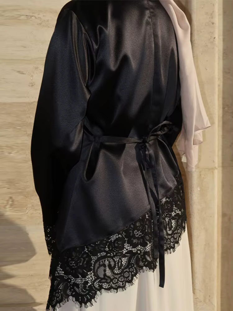 Blouses amples en patchwork à lacets pour femmes, pull-overs ajustés à ceinture et col rond, collect