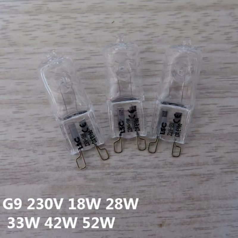 10 pièces ampoules de four G9 ampoules halogènes haute température lumière de vapeur 25w 28w 40w 60w