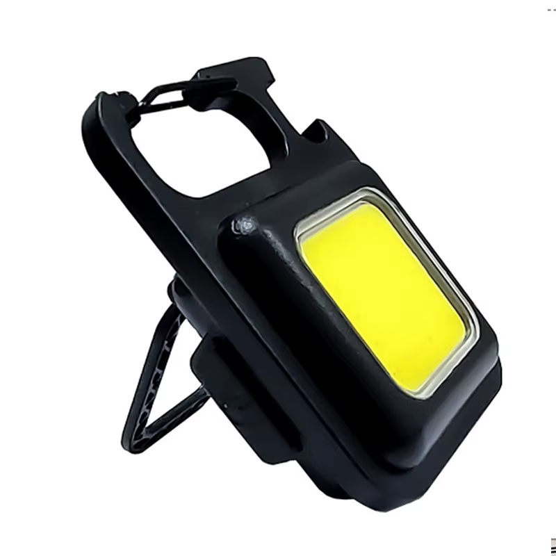 Mini lampe torche porte-clés super lumineuse COB, lampe de travail portable rechargeable par USB, la