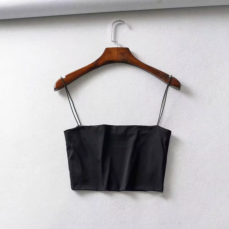 Haut court d'été pour femmes, Camis Sexy en coton élastique, sans manches, débardeur court, Bar, 202