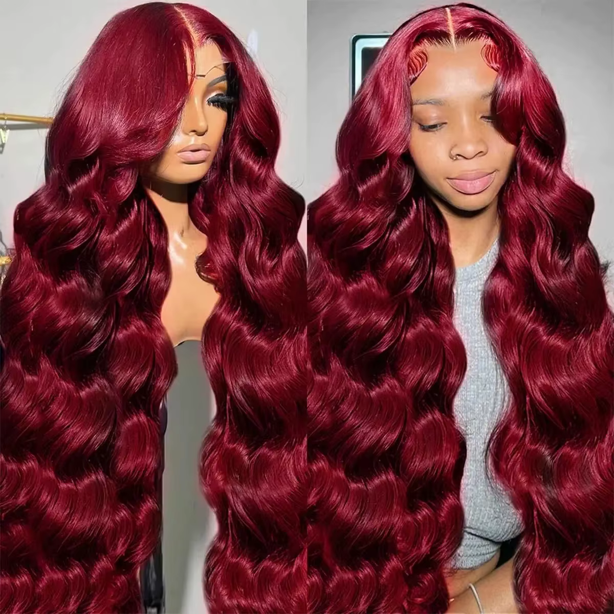 Perruque Lace Front Wig Body Wave Brésilienne Naturelle, Cheveux Humains, Transparent, Ultraviolets,