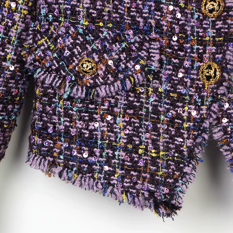 Veste en tweed peigné à la main, haut de gamme, design décontracté, élégant, à la mode, nouveau styl