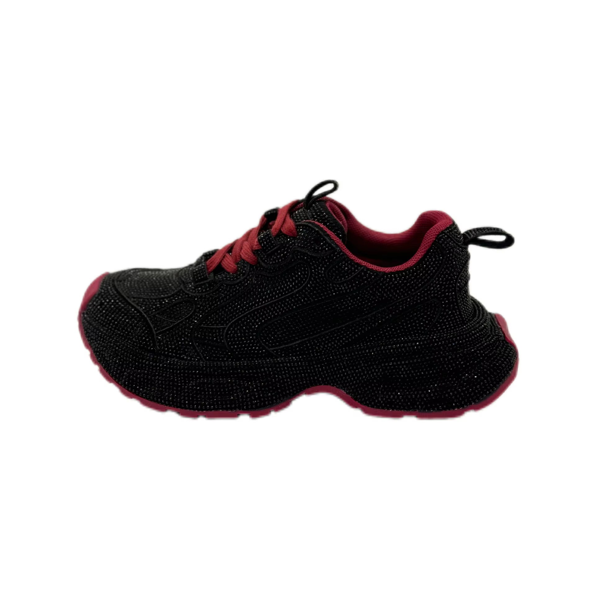 Chaussures décontractées tendance pour femme, style Gypsy, à semelle épaisse, ornées de strass, coll