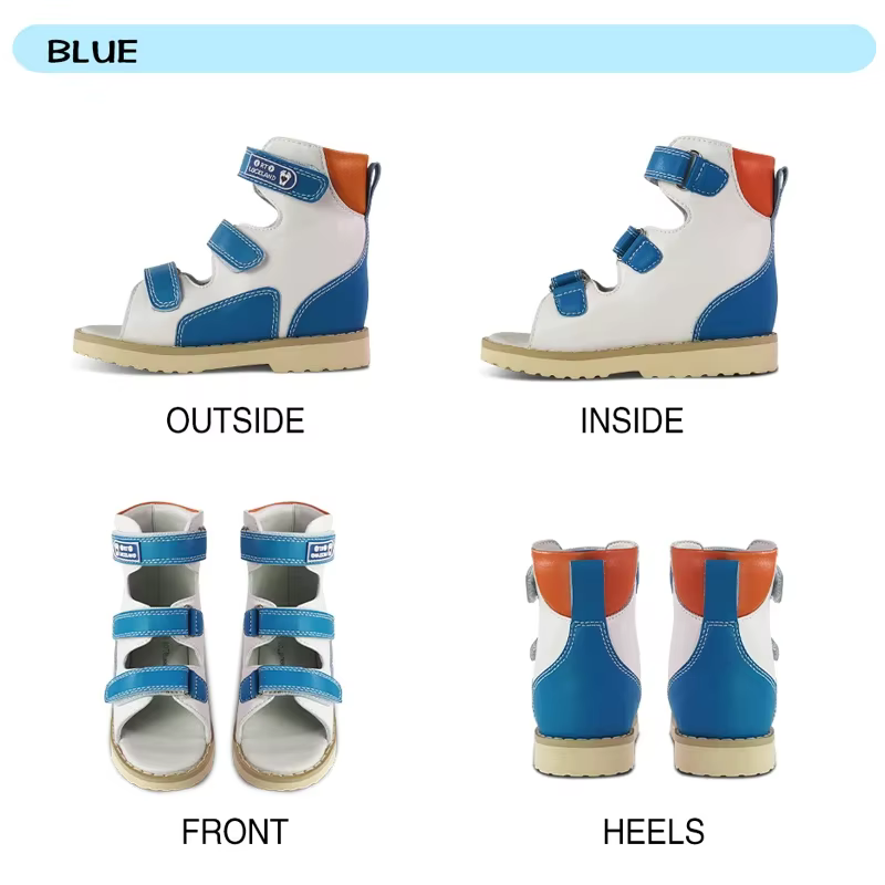 Sandales d'été Orth4WD pour enfants, chaussures médicales pour bébés garçons, pieds plats avec semel