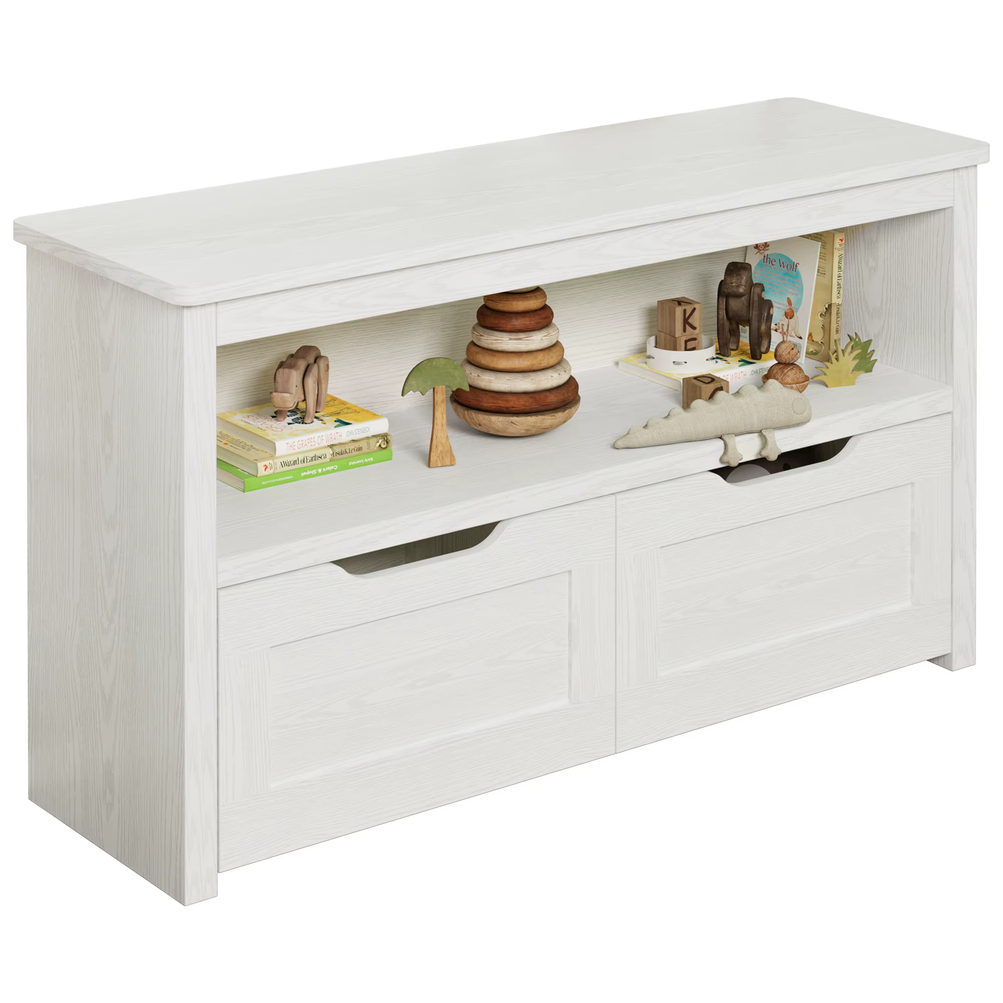 IlearCK-Rangement de jouets pour garçons et filles, avec égouts de proximité, roues et étagère ouver