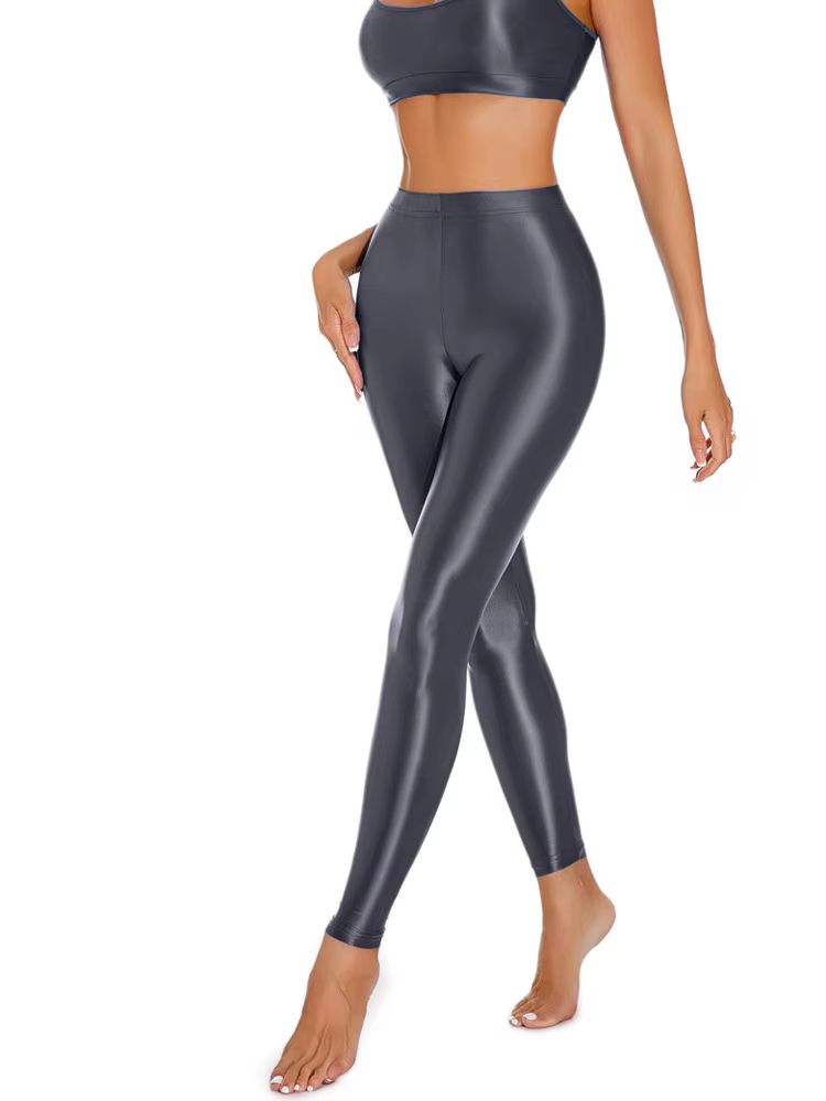 Pantalon crayon brillant Sexy, élastique, brillant, serré, lisse, transparent, collant de danse, jus