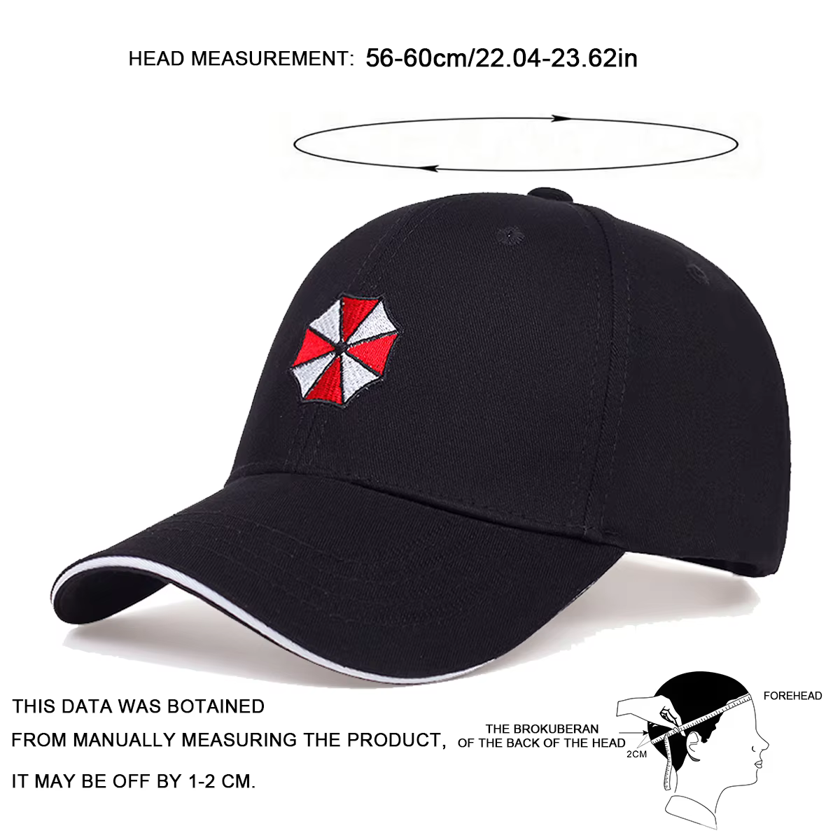 Casquette de Baseball brodée par parapluie unisexe, chapeaux décontractés réglables pour l'extérieur