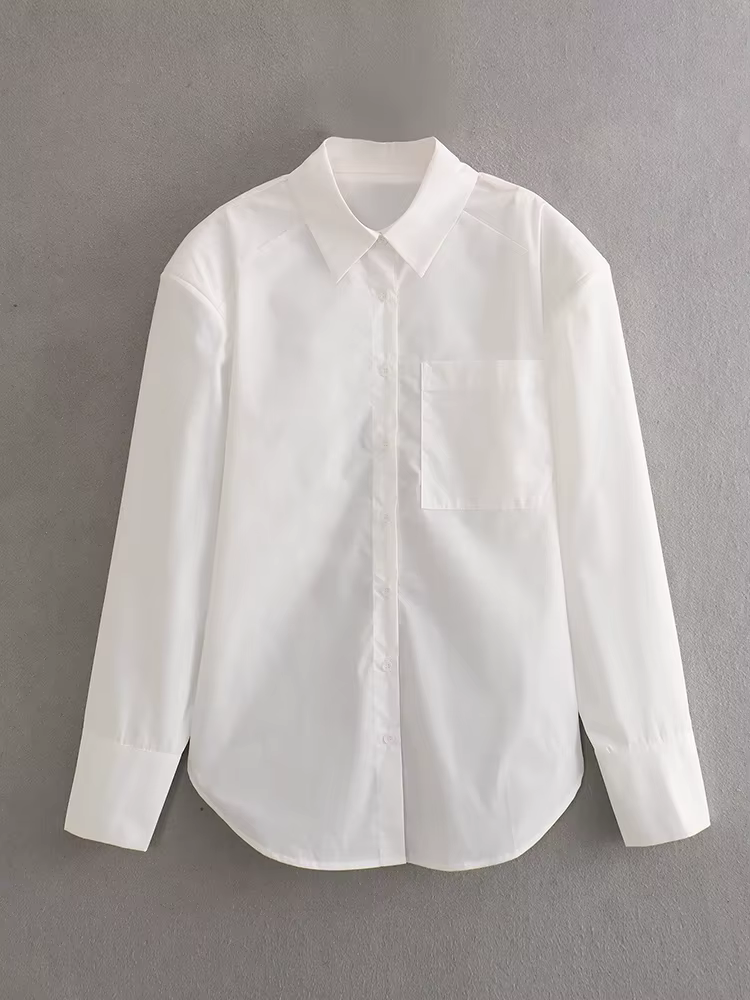 Vintage femmes élégant dos nu chemises 2023 mode dames décontracté à manches longues chemise blanche
