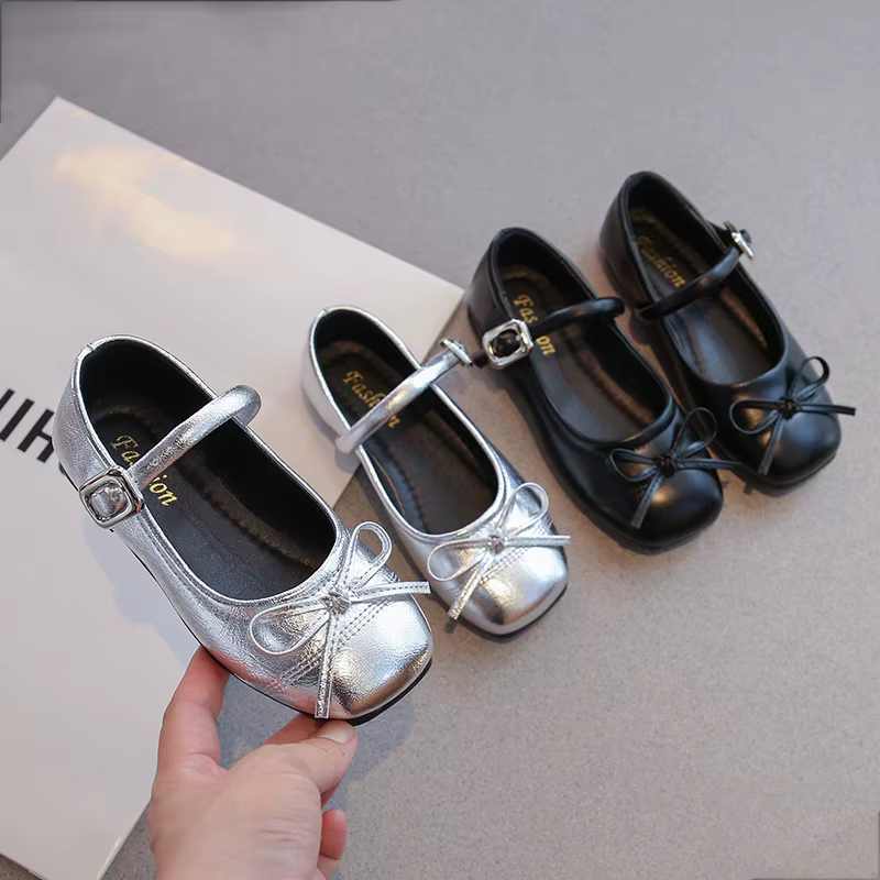 Chaussures en cuir pour filles, style princesse, printemps-automne 2026, mode enfant, Mary Janes sim