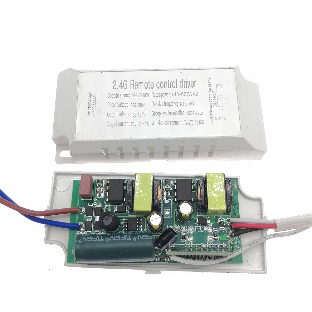 Transformateur de lumière LED 20W-80W-120W x2 210mAW avec télécommande 2.4G RF, variateur de couleur