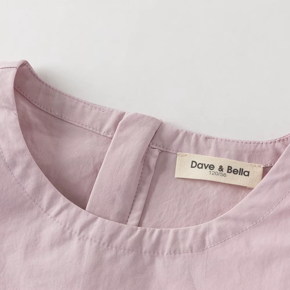 Robes de princesse d'été en maille pour filles Dave Bella, 7-13 ans, robe de fête à manches courtes 