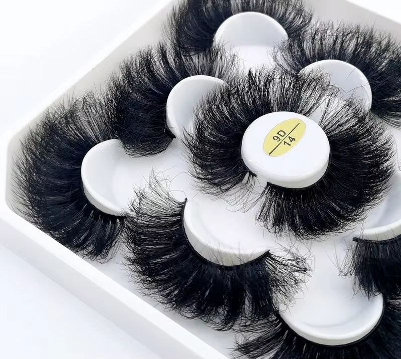 5 paires 25mm 3D vison cils en vrac russe rouleau moelleux naturel faux cils dramatique vison cils o