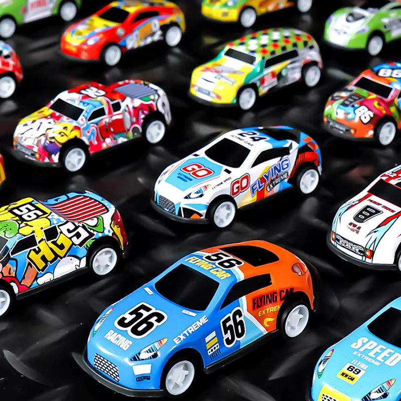 10-48 pièces Mini ensemble de voiture inertie retirer voitures pour garçons modèle de véhicule en pl