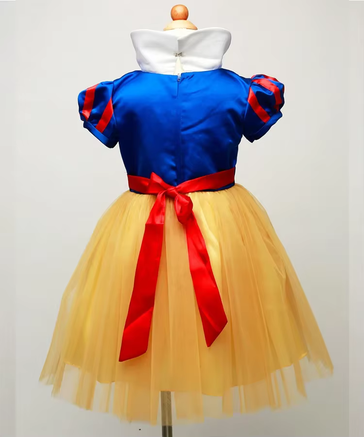 Déguisement de princesse blanche-neige pour enfants filles, Costume d'halloween avec Cape, vêtements