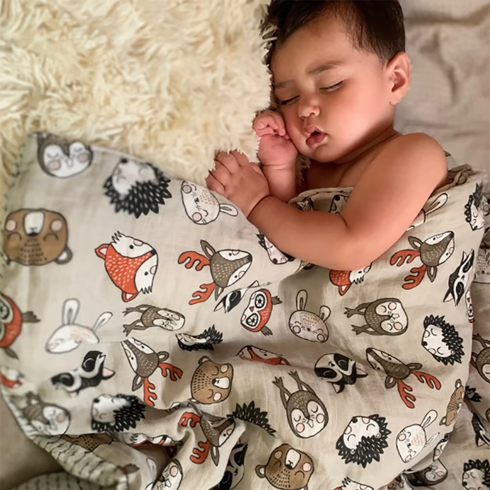 Couverture d'emmaillotage en mousseline pour bébé, serviette de bain douce pour nouveau-né, coton de