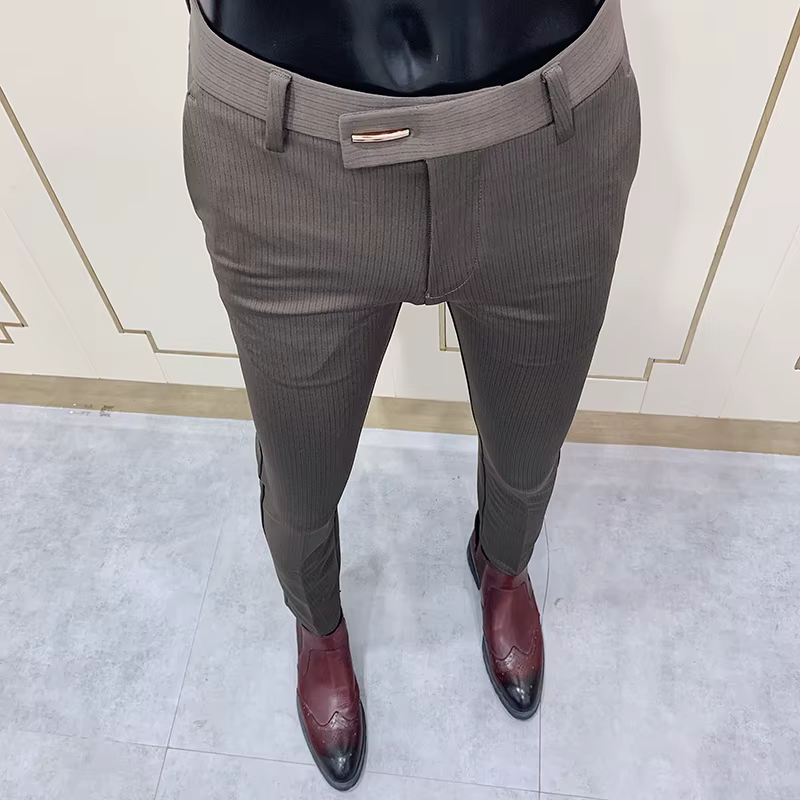 2025 printemps et été nouveaux hommes décontracté affaires robe pantalon mode sociale solide fête de