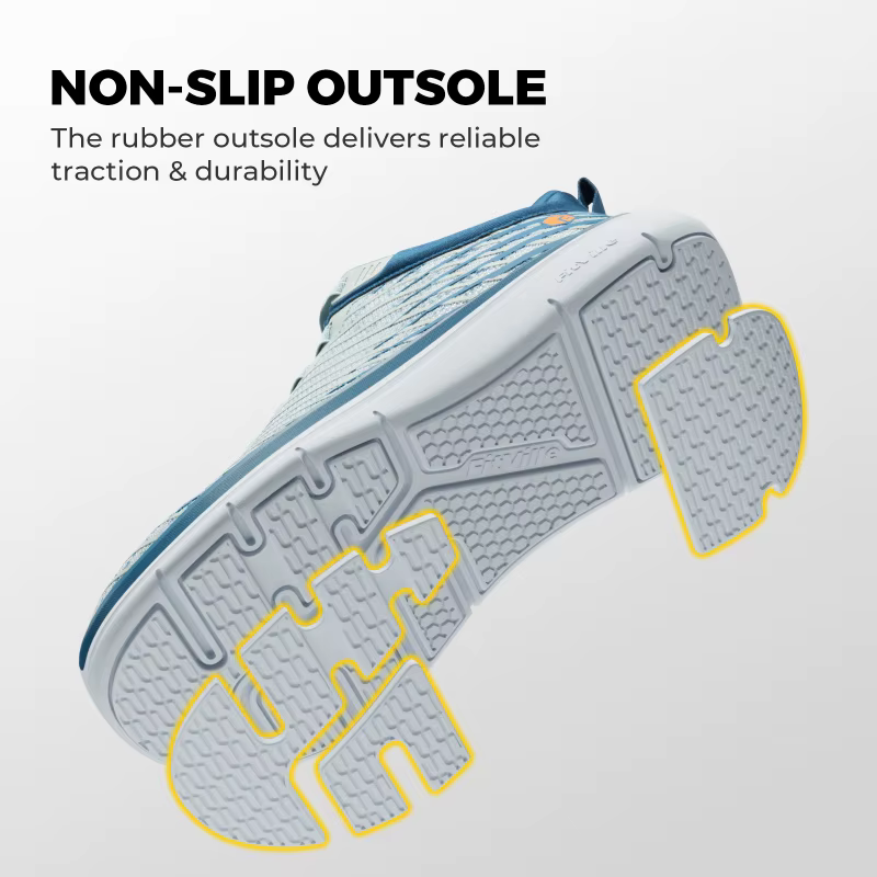 FitVille Chaussures de marche pour hommes à coupe large, respirantes, légères, avec absorption des c