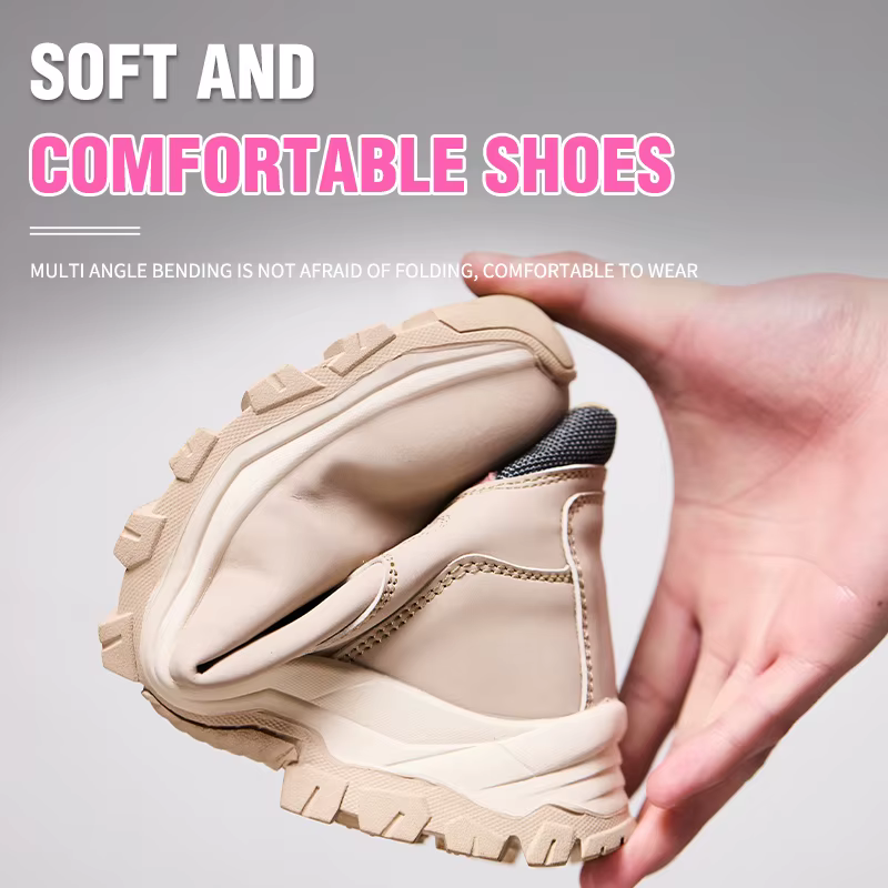 Chaussures de sécurité pour femmes, bottes de travail à bout en acier, résistantes à l'usure, anti-p