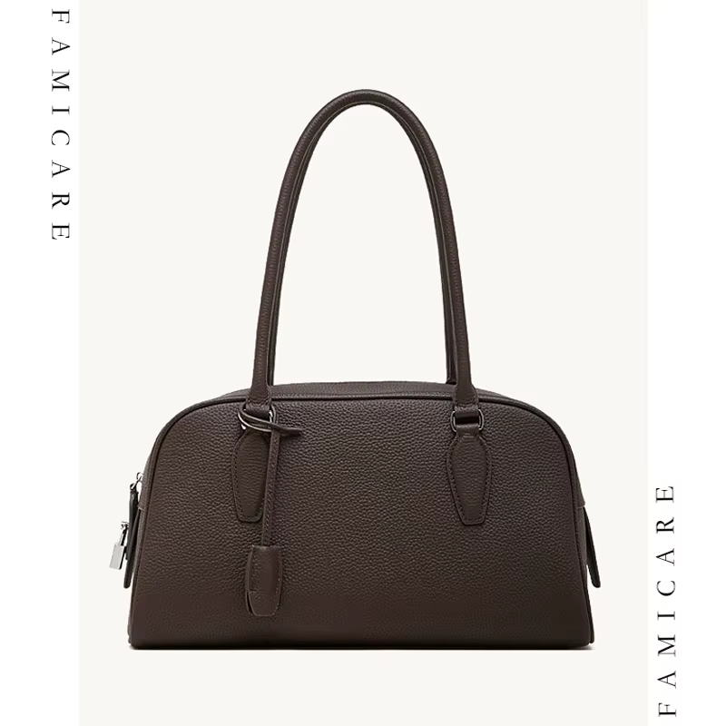 Nouveau Sac Boston 2026 pour Femme en Cuir Véritable de Haute Qualité, avec Poignée Supérieure, Coul