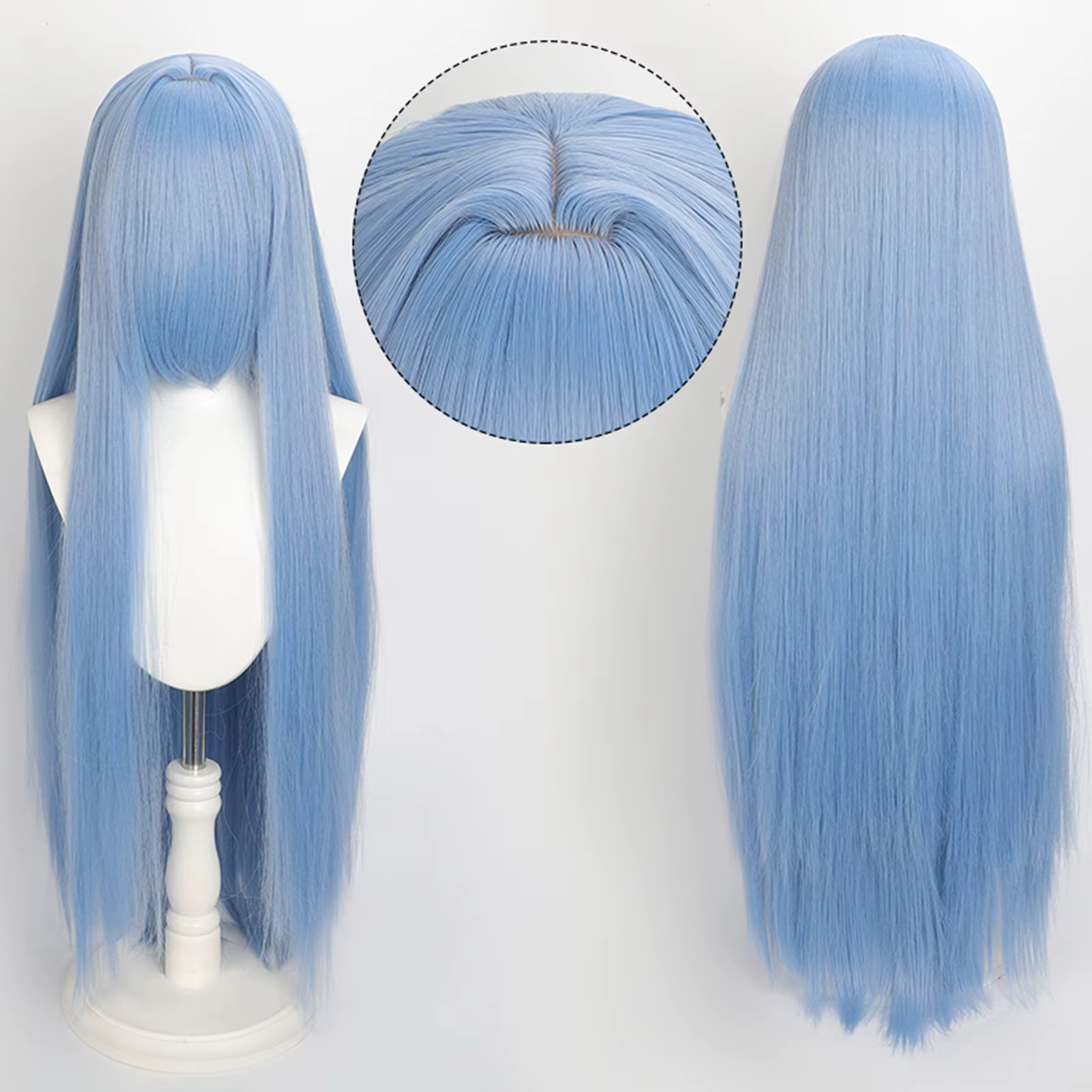Perruque colorée longue de 100cm, perruques de fête pour Costume de Cosplay Anime, perruque synthéti