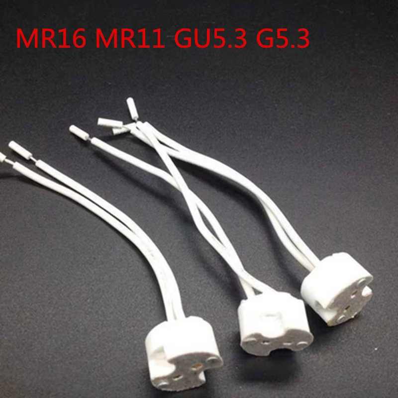 10-200 pcs/lot MR16 MR11 GU5.3 G5.3 G4 connecteur de base de lampe câble base de douille de lampe MR